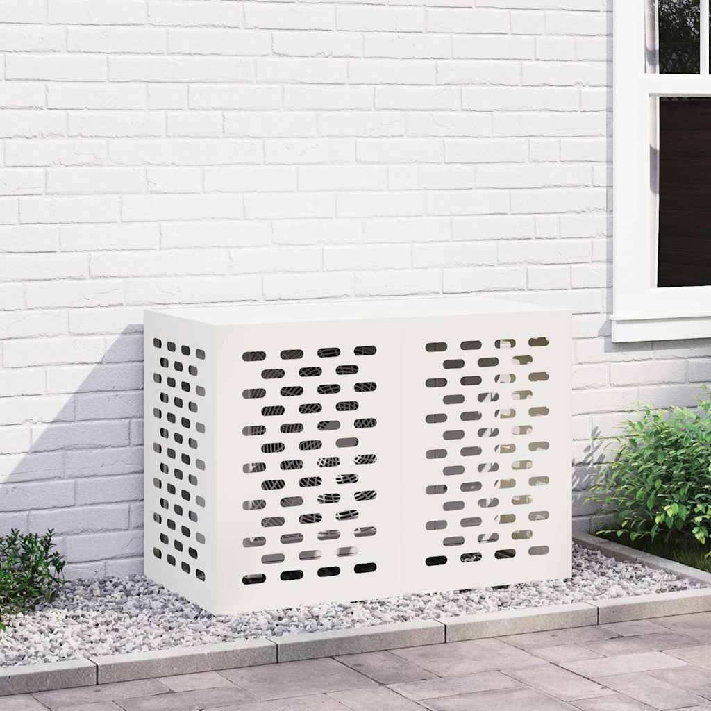 Klimaanlagenabdeckung Schwarz 90 x 40 x 60 cm Stahl