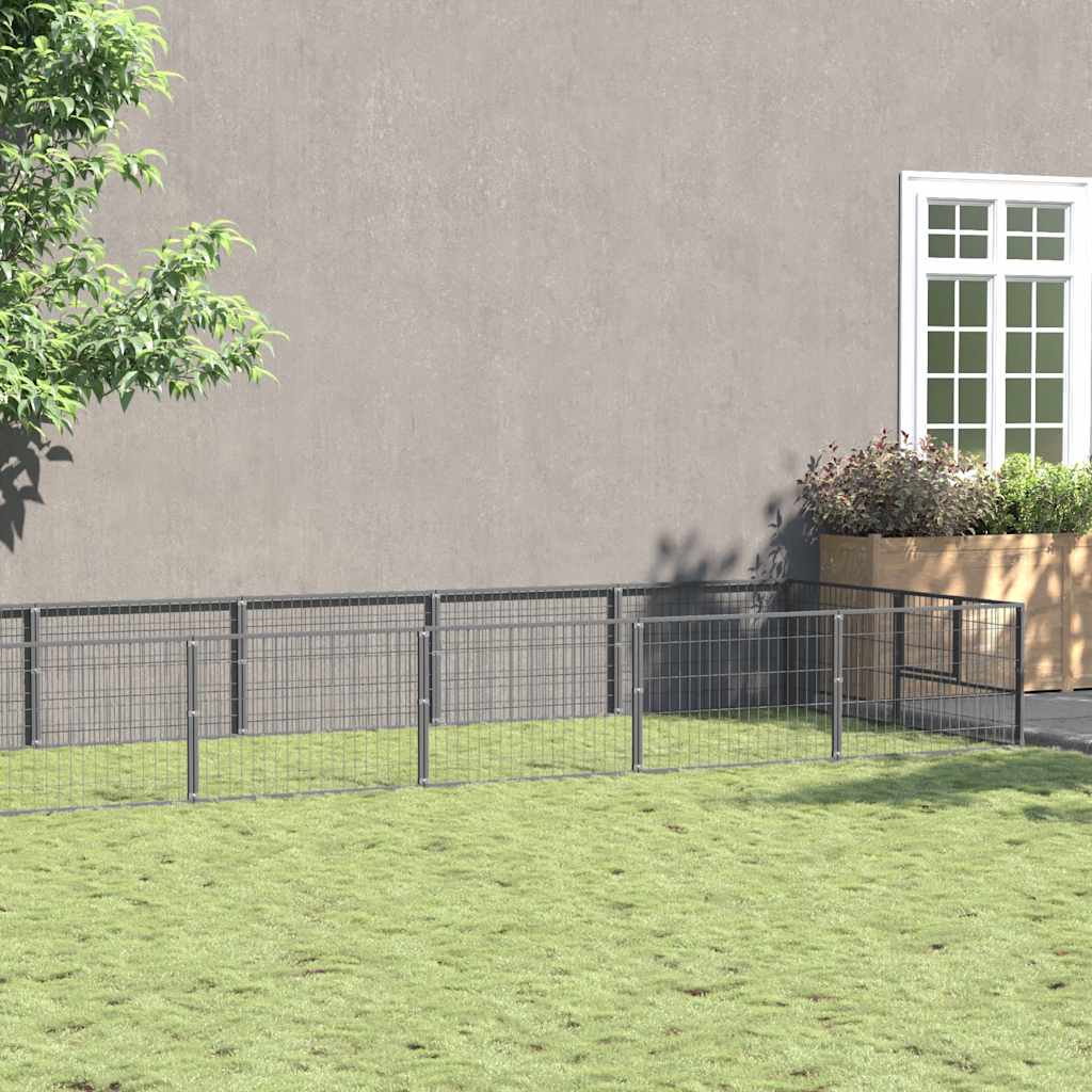 Hundezwinger Schwarz 4 m² Stahl
