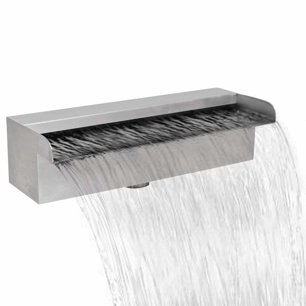 Pool-Wasserfall mit LEDs Edelstahl 110 cm