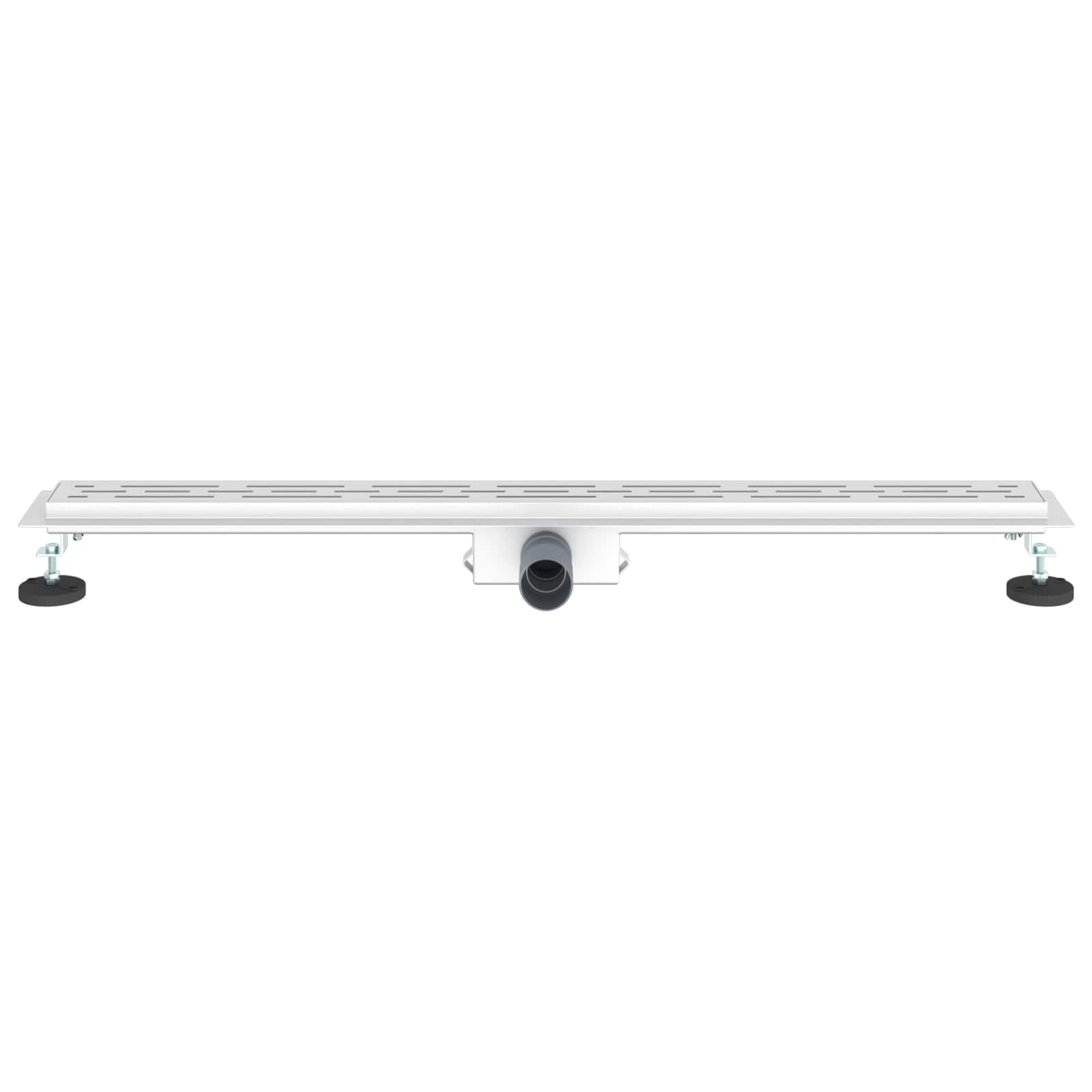 Duschabfluss mit Glasabdeckung Schwarz 50 cm Edelstahl 304