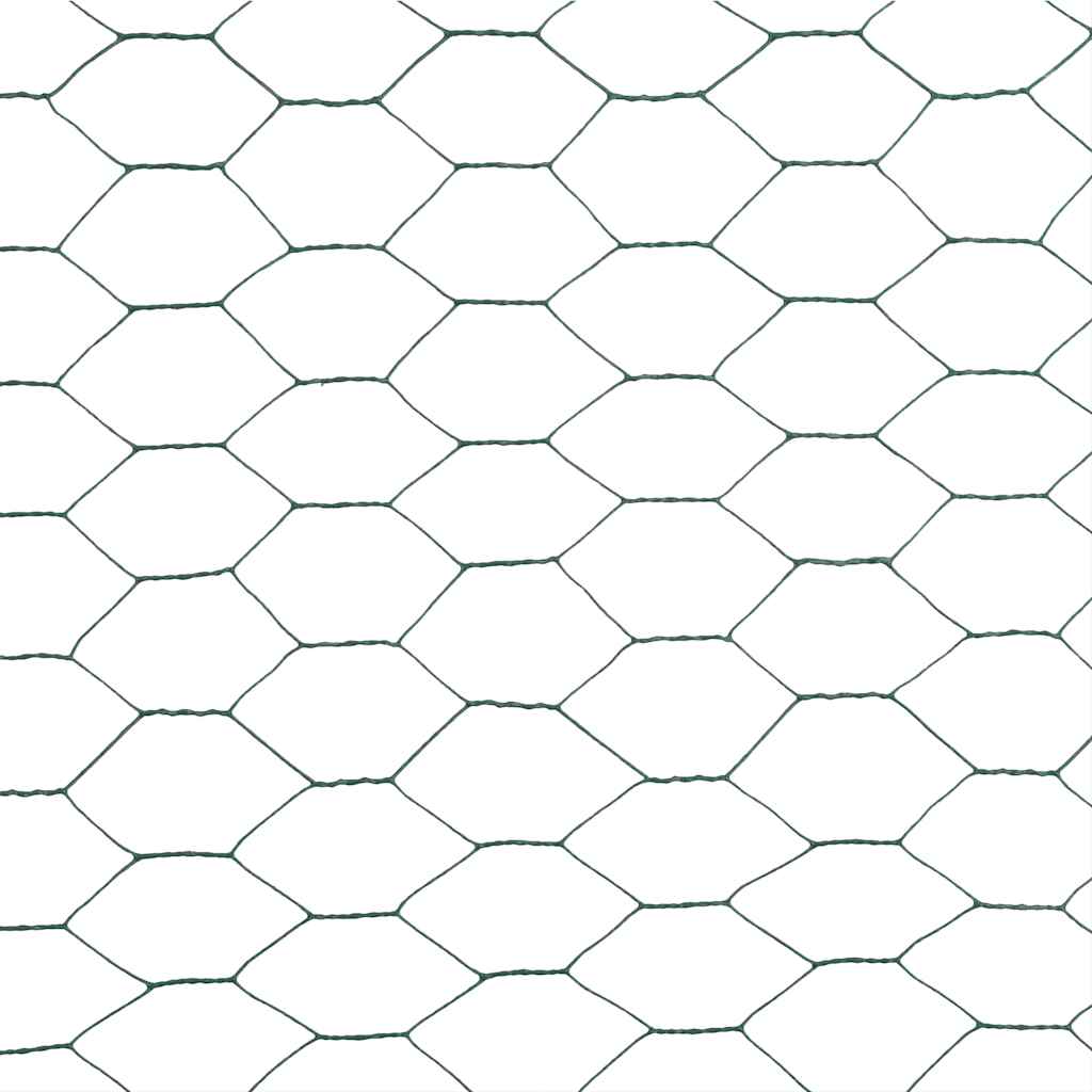 Maschendrahtzaun Verzinkter Stahl Hexagon 1×25 m Silbern