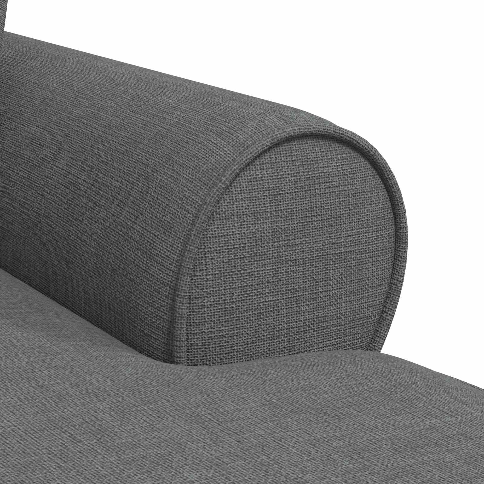 Chaise Lounge mit Rock mit Kissen 3 pcs Hellgrau Stoff