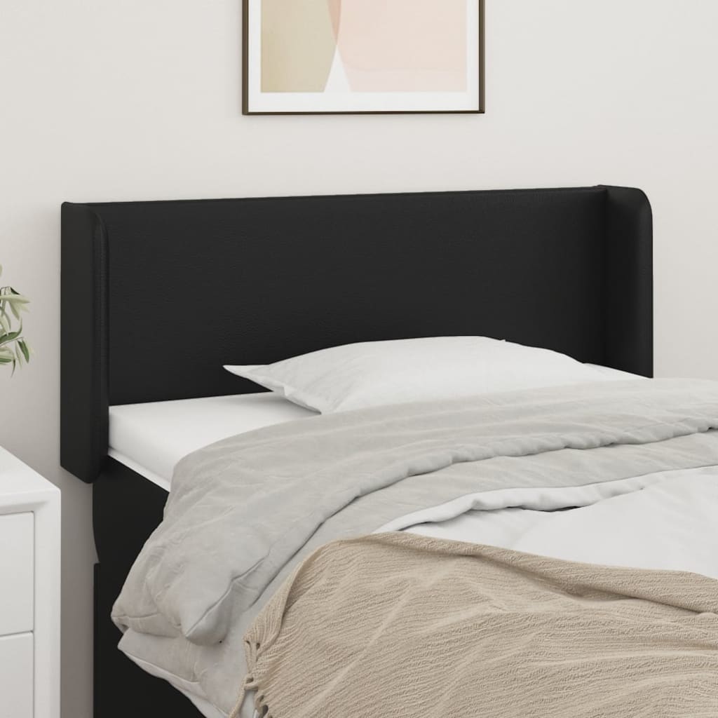 Kopfteil mit Ohren Creme 83x16x78/88 cm Kunstleder