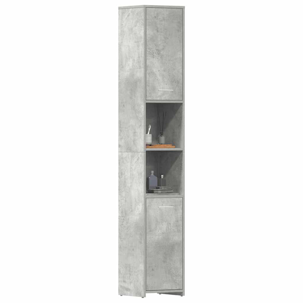 Badezimmerschrank Weiß 30x30x183,5 cm Holzwerkstoff