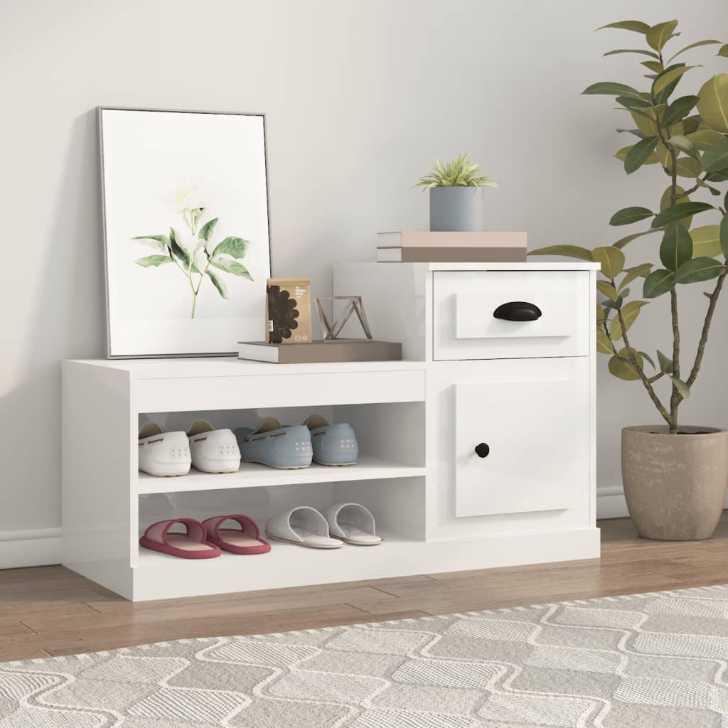 Schuhschrank Weiß 100x42x60 cm Holzwerkstoff