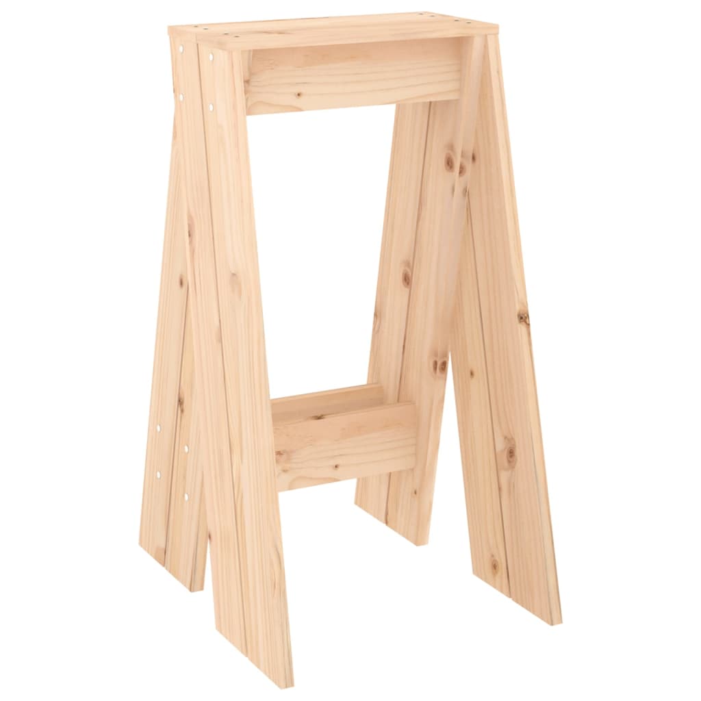 Hocker 2 Stk. 40x40x45 cm Massivholz Kiefer