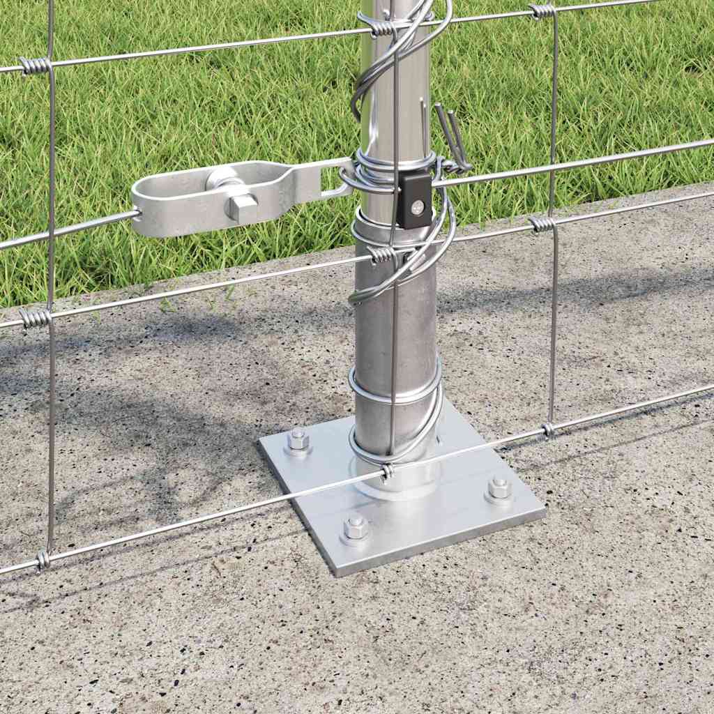 Ground Fix Geschweißter Drahtzaun 25 x 0,8 m Silber Netz