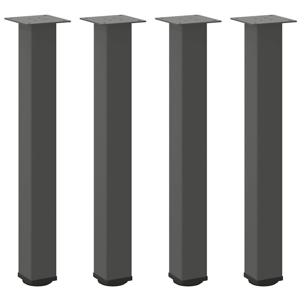 Bartischbeine 4 Stk. Schwarz 100-102 cm Stahl