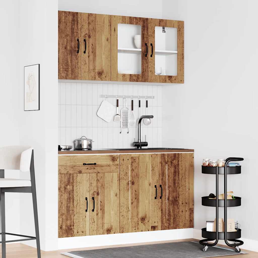 4-tlg. Küchenschrank-Set Kalmar Weiß Holzwerkstoff