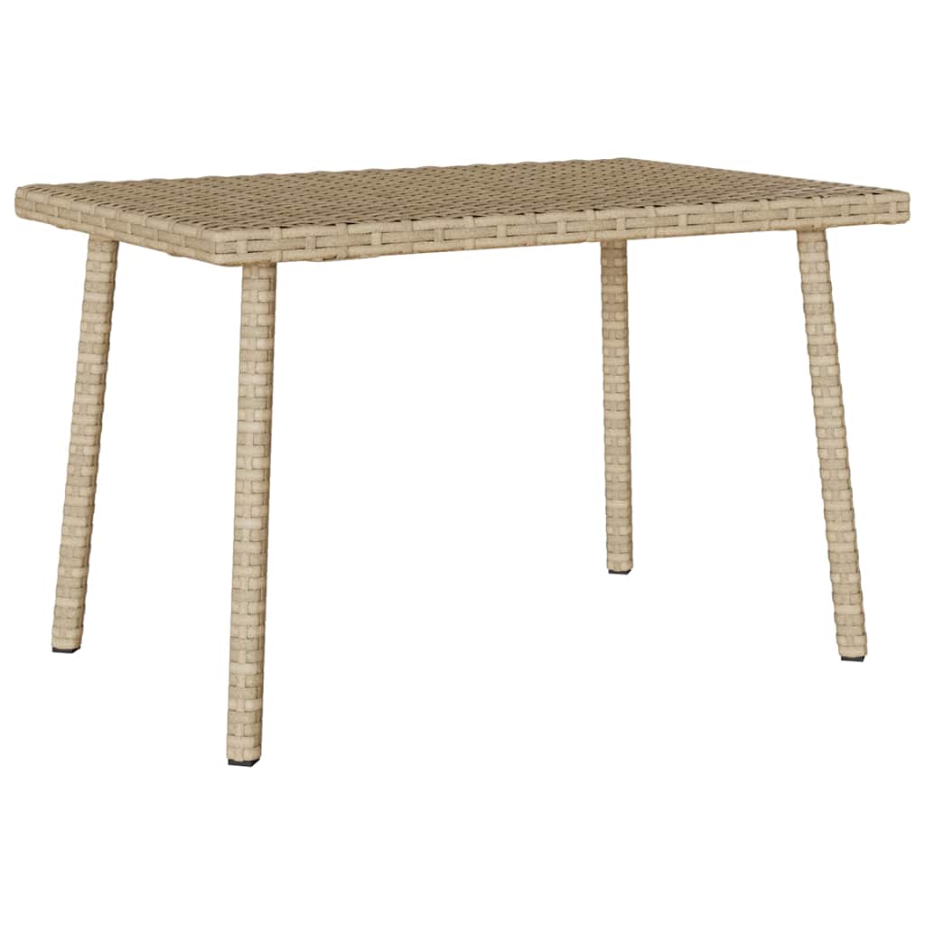 Garten-Couchtisch Rechteckig Schwarz 40x40x37 cm Poly Rattan