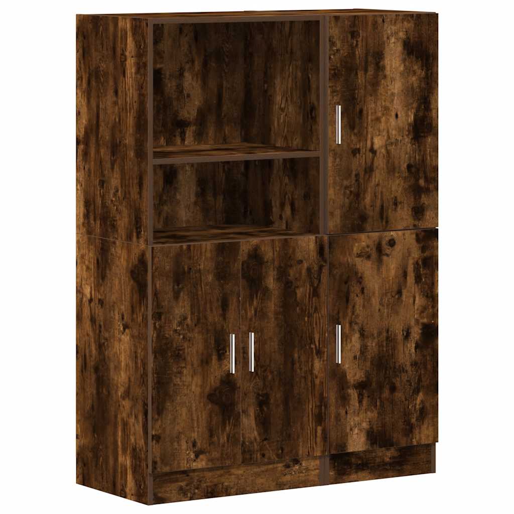 2-tlg. Küchenschrank-Set Weiß Holzwerkstoff