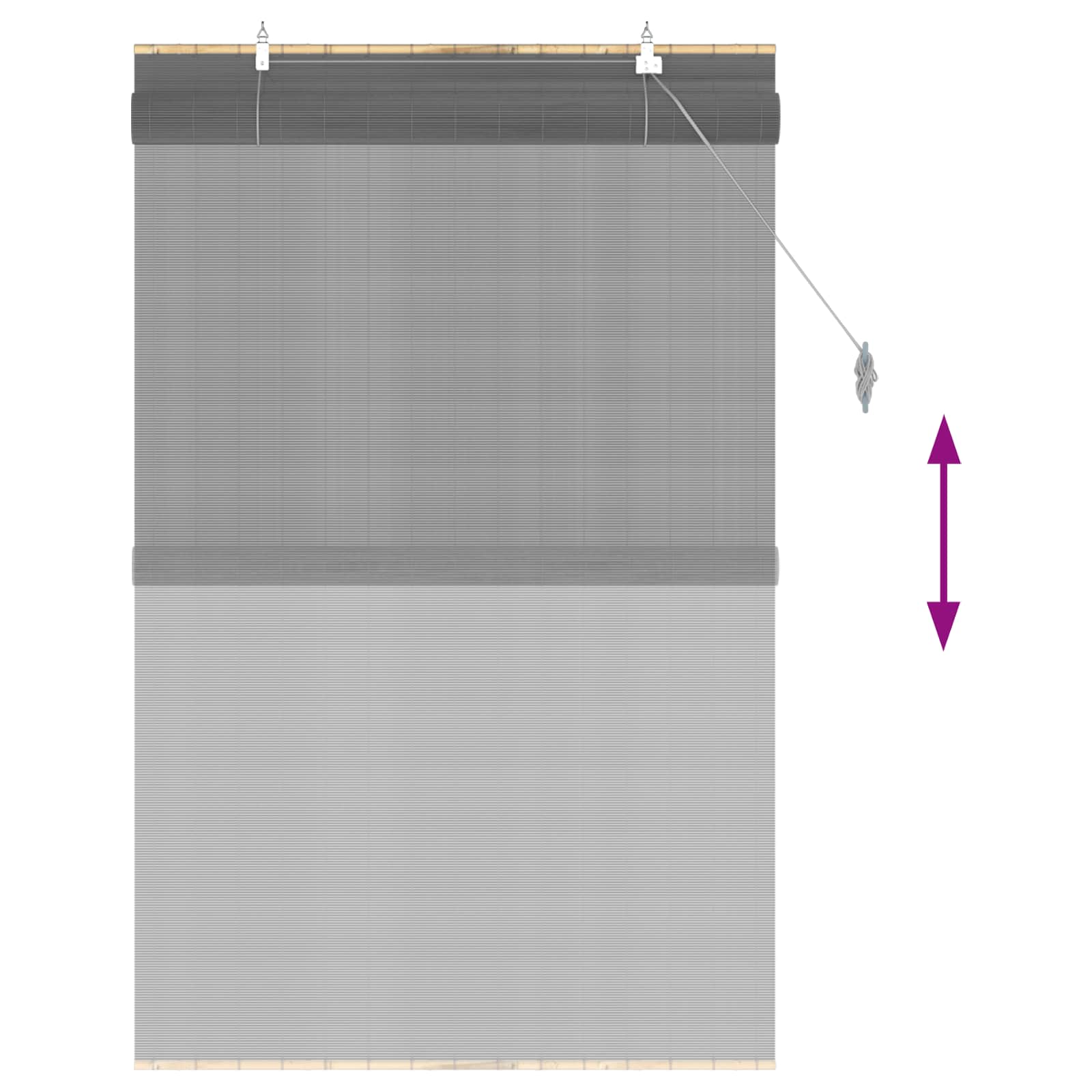 Bambusrollo Natur 80x160 cm