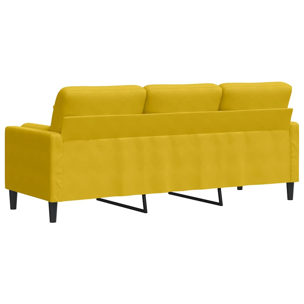 2-Sitzer-Sofa mit Zierkissen Hellgrau 120 cm Samt