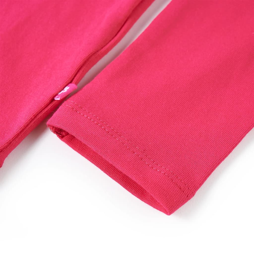 Kinder-Langarmshirt Knallrosa 128