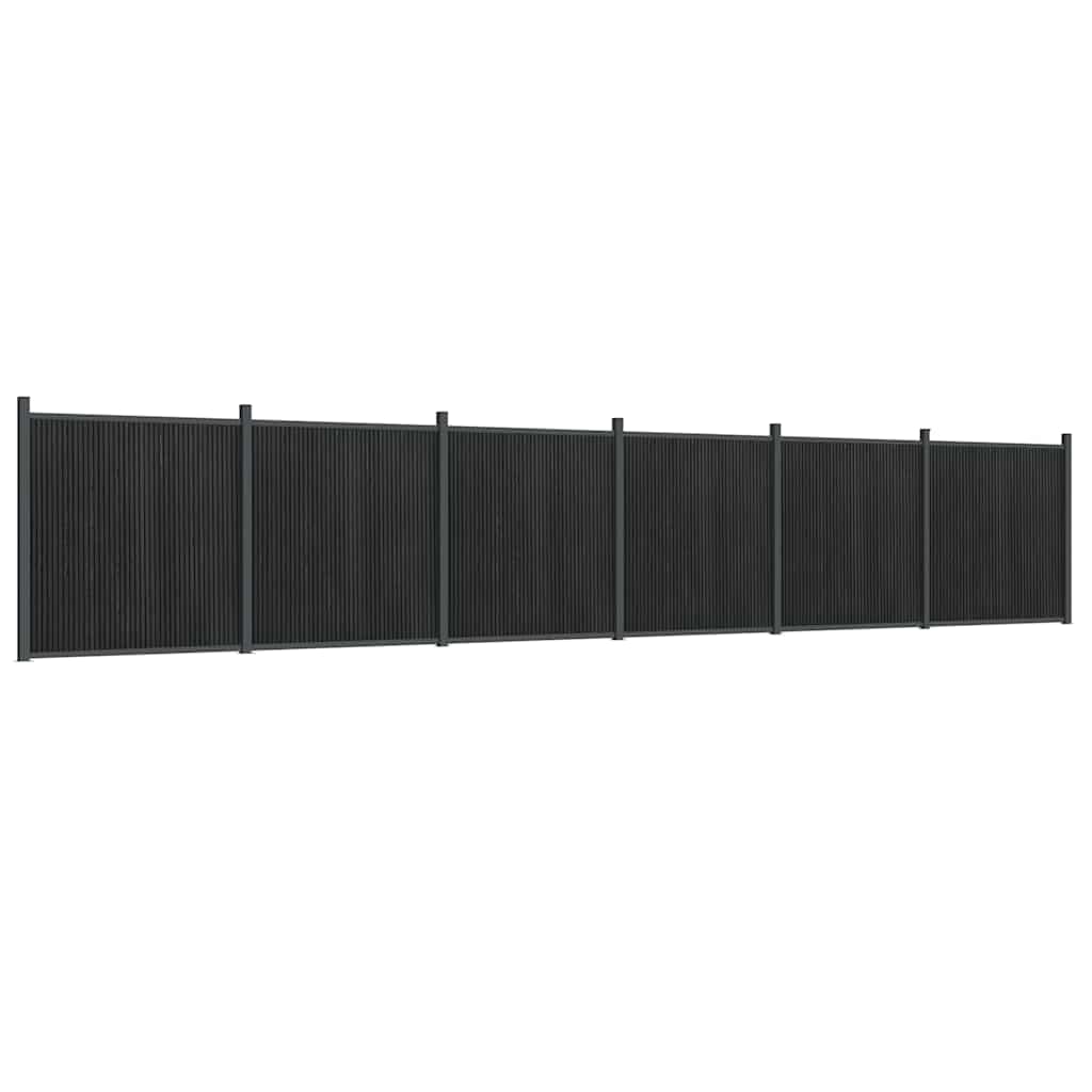 Zaunelement Grau 353x186 cm WPC