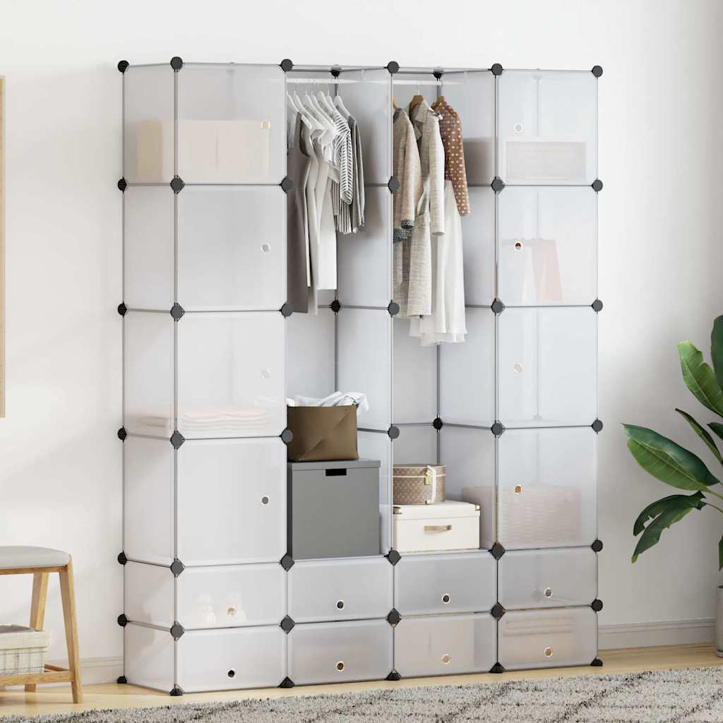 Modularer Schrank mit 9 Fächern 109x36,5x143cm Schwarz und Weiß