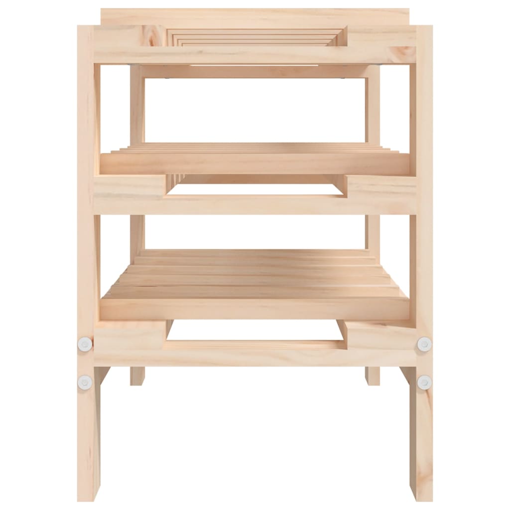 Weinregal 109,5x30x107,5 cm Massivholz Kiefer