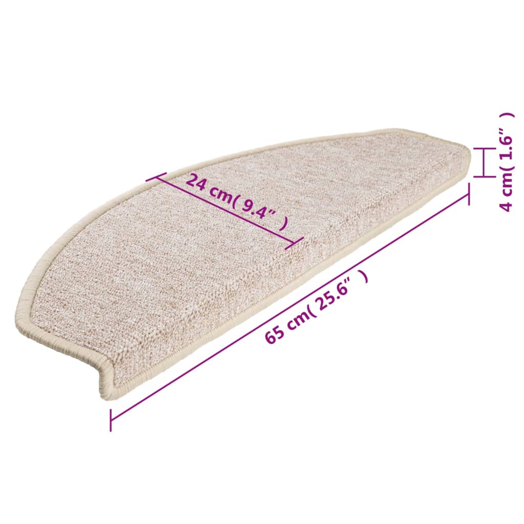 Stufenmatten 15 Stk. 56x17x3 cm Anthrazit Halbrund