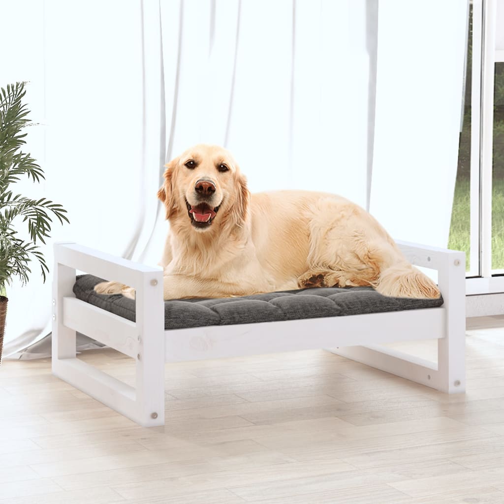 Hundebett 55,5x45,5x28 cm Massivholz Kiefer