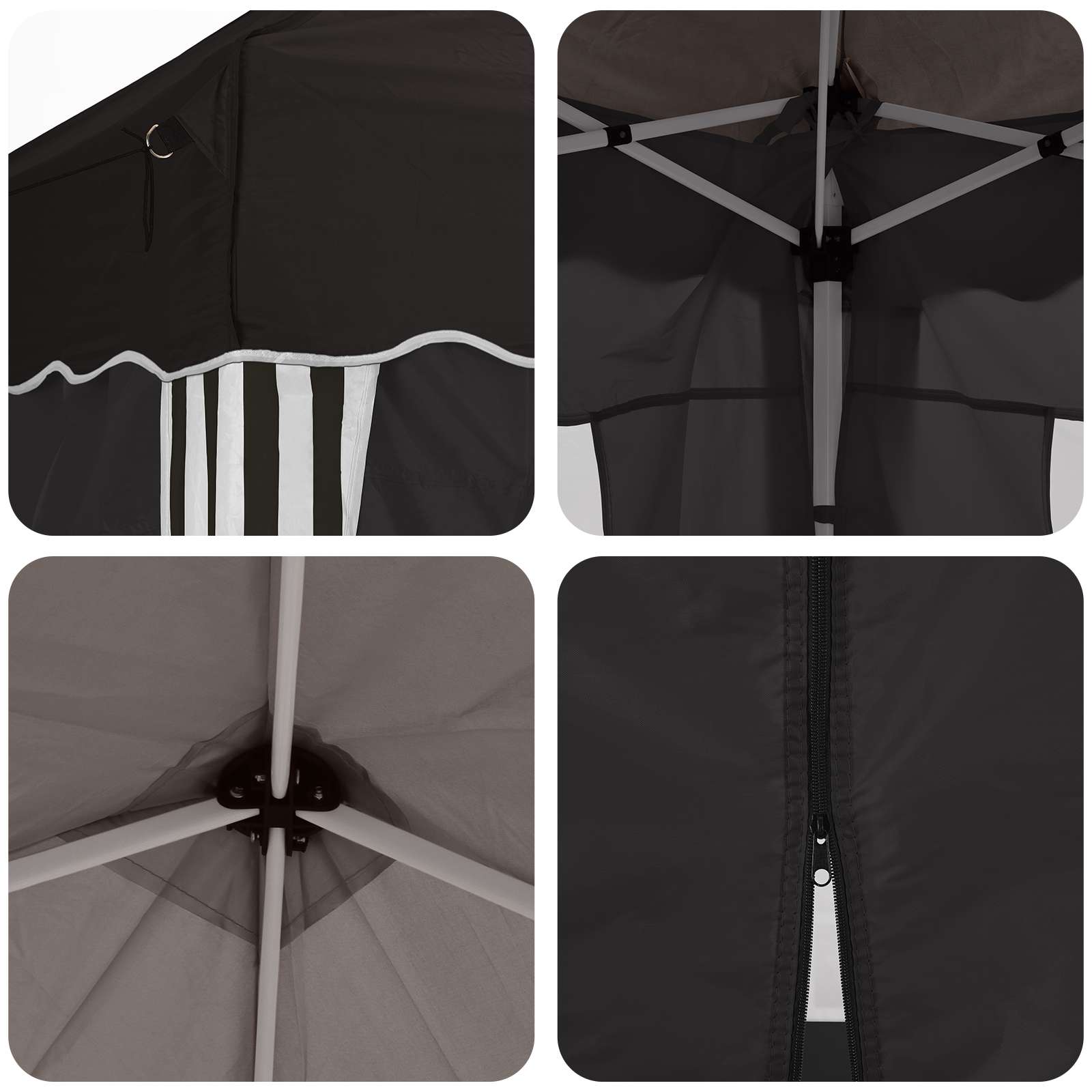 Pop-up Partyzelt 575 x 290 x 245 cm Creme