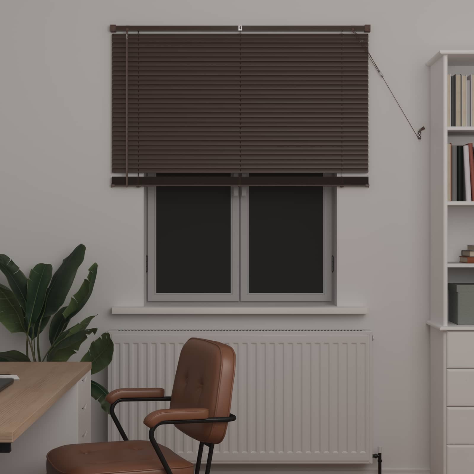 Jalousie Silber Grau 150 x 40 cm 25 mm PVC