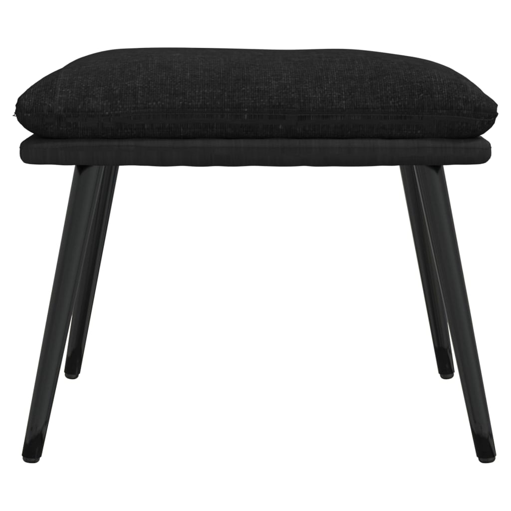 Fußhocker Hellgrau 45x29,5x35 cm Stoff und Kunstleder