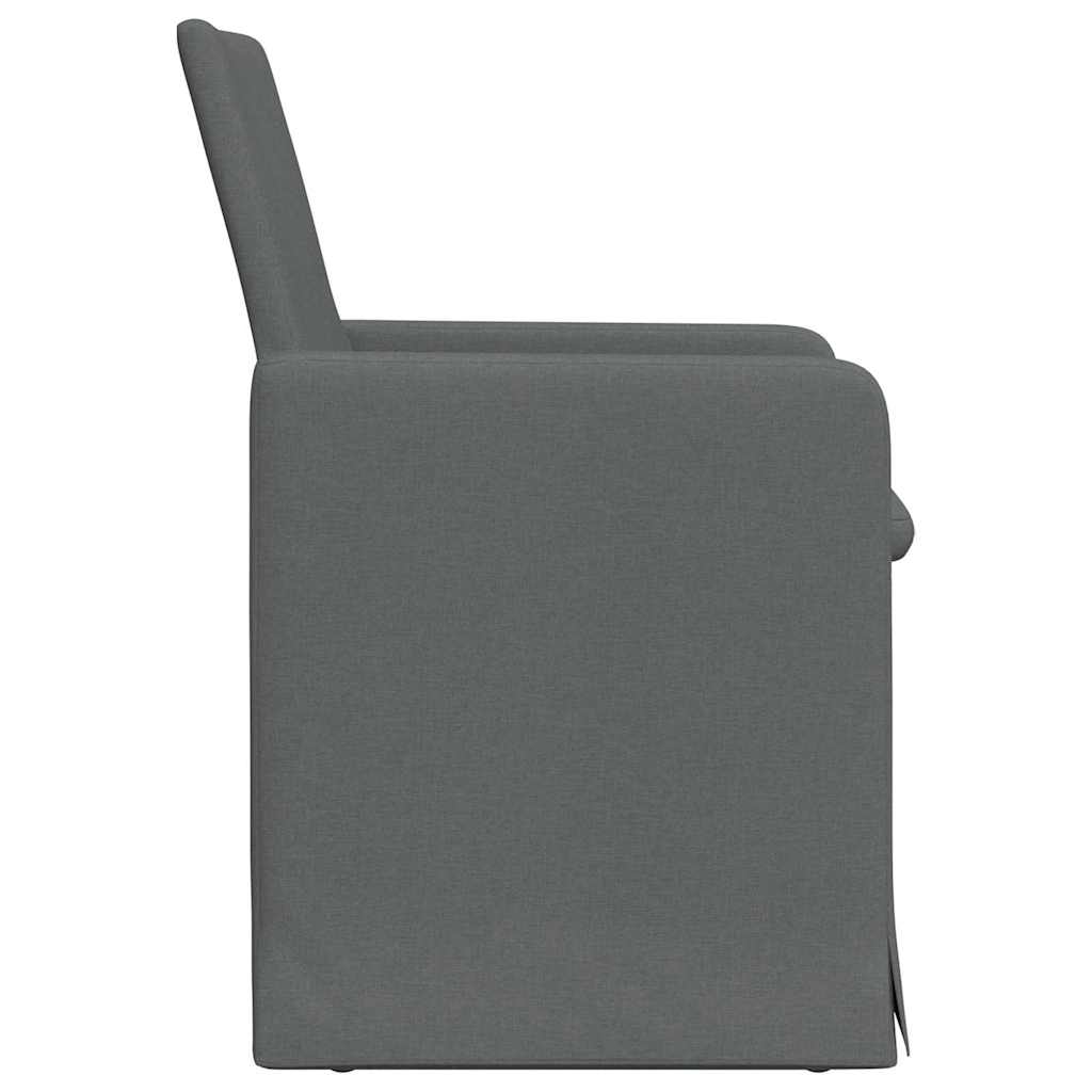Esszimmerstühle 2 pcs Hellgrau 57 x 67 x 95 cm Stoff