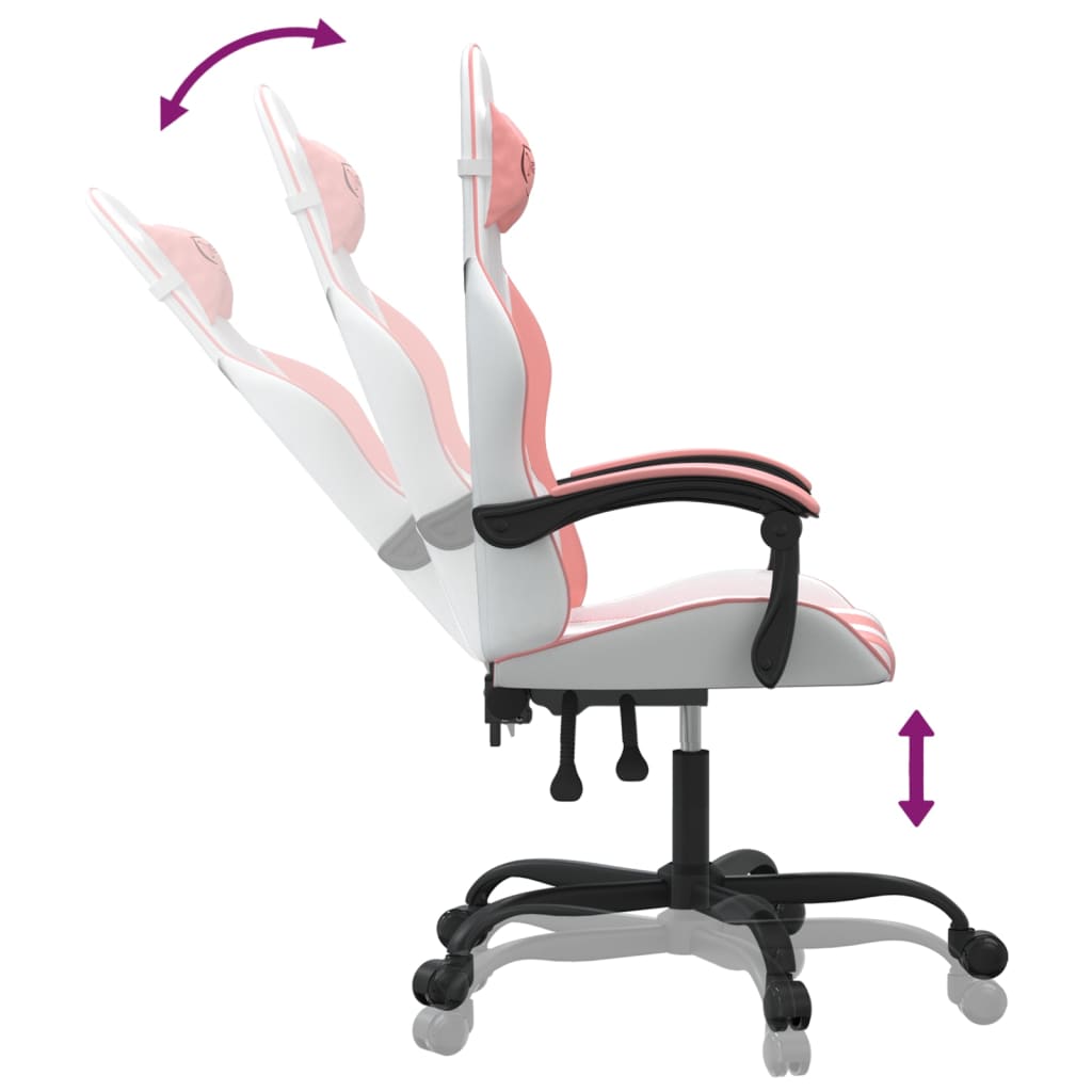 Gaming-Stuhl Drehbar Schwarz und Rot Kunstleder
