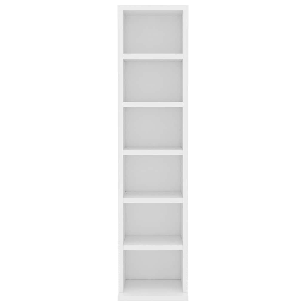 CD-Schrank Weiß 21x20x88 cm Holzwerkstoff