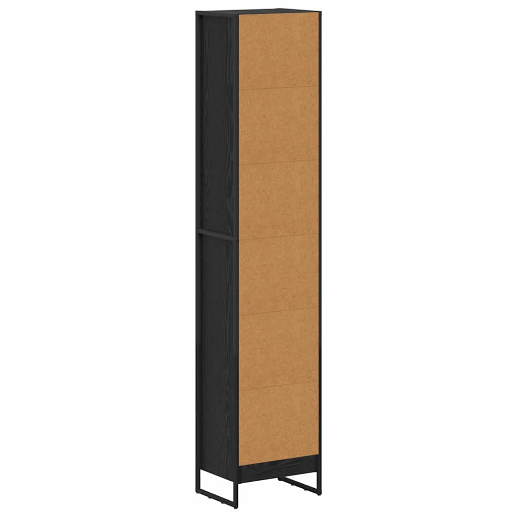 Bücherregal 2 pcs Schwarz Eichen-Optik 60 x 30 x 189,5 cm