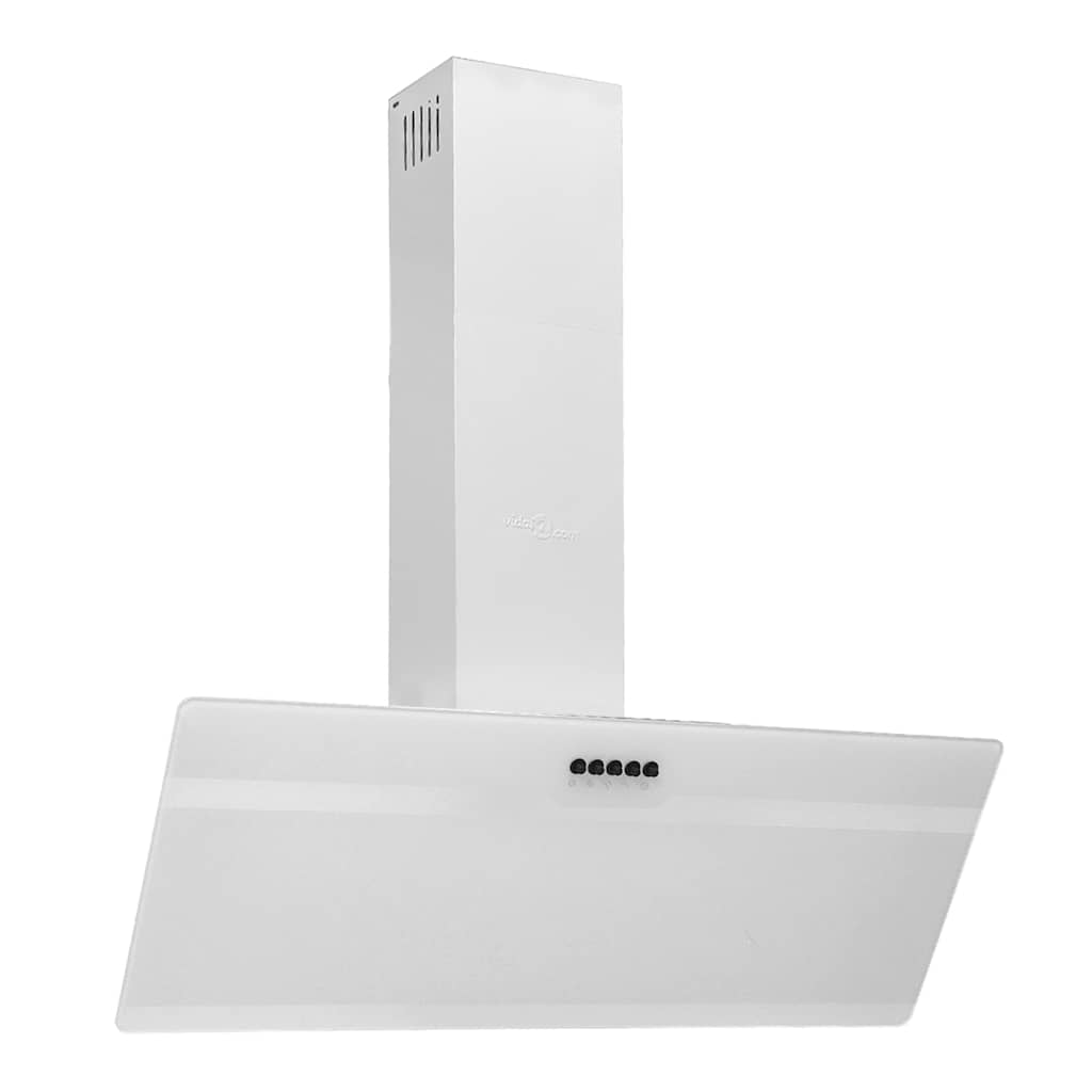 Dunstabzugshaube 60 cm Stahl und Hartglas Schwarz