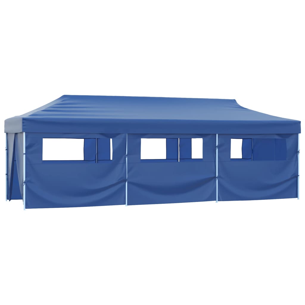 Faltzelt Partyzelt Pop-Up mit 8 Seitenwänden 870x291x315 cm Creme