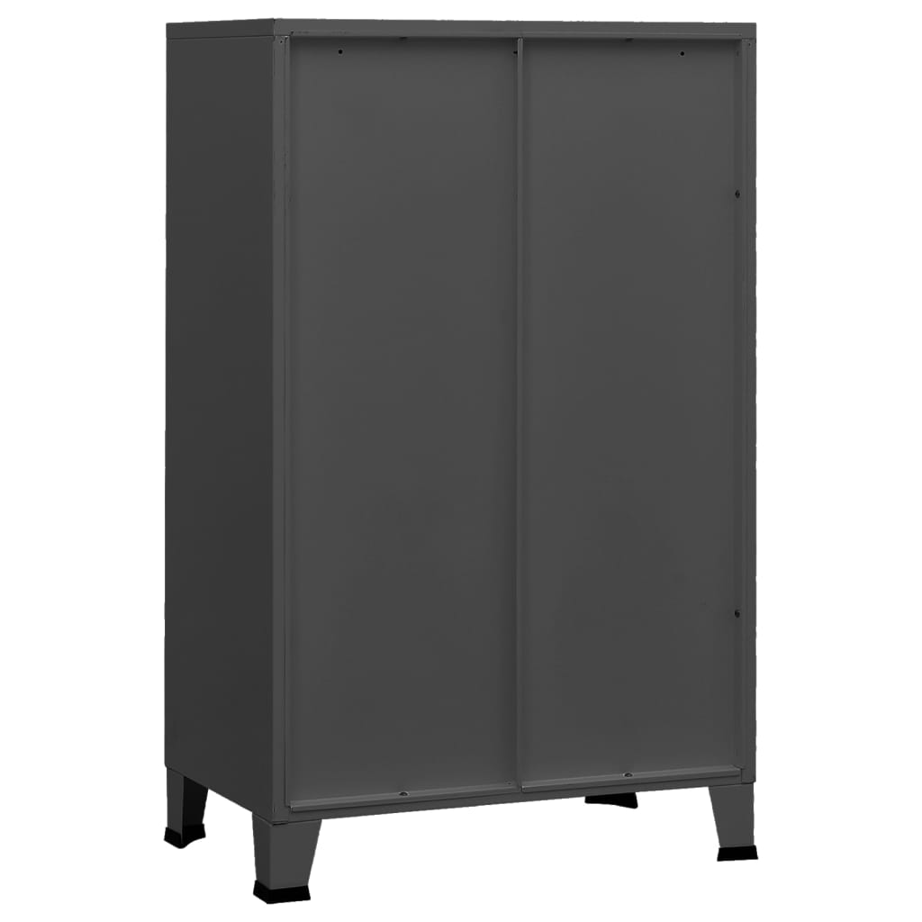 Lagerschrank Industrial Schwarz 70x40x115 cm Metall