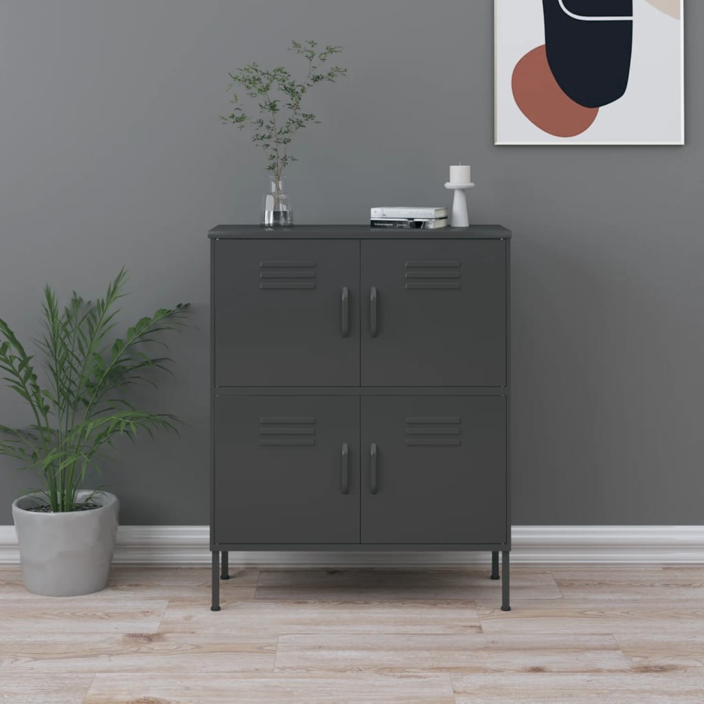 Lagerschrank Olivgrün 80x35x101,5 cm Stahl