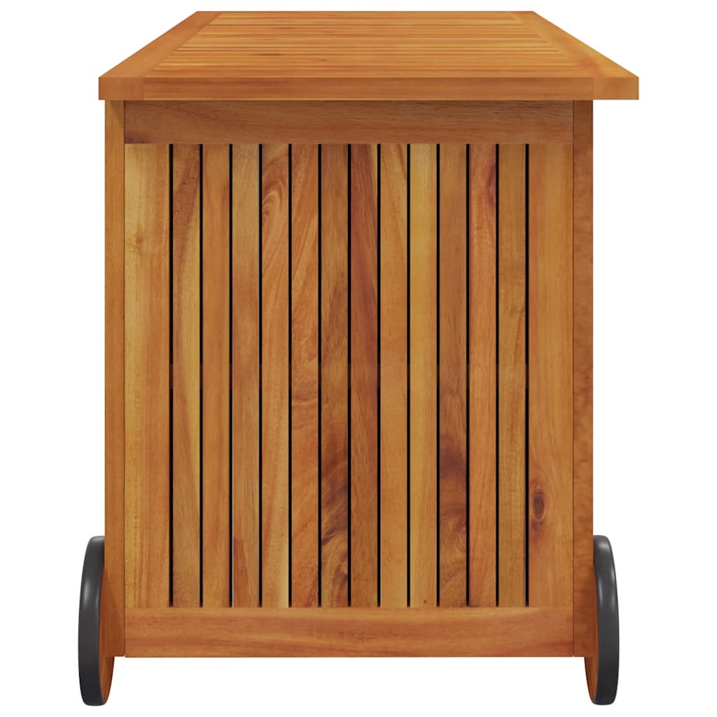 Gartentruhe mit Rollen 60x50x58 cm Massivholz Akazie