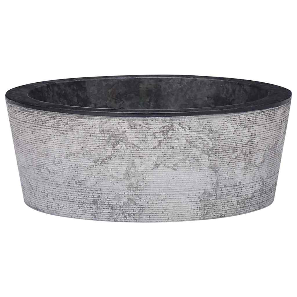 Waschbecken Creme Ø40x15 cm Marmor