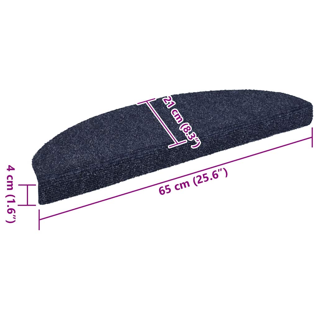 Stufenmatten Selbstklebend 15 Stk. 56x17x3 cm Hellbraun Halbrund