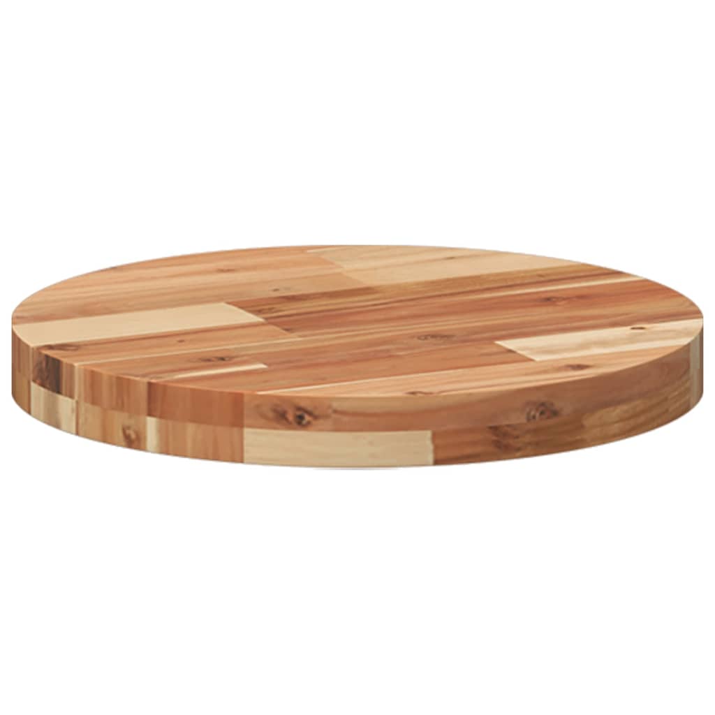 Tischplatte Rund Ø40x2 cm Massivholz Akazie