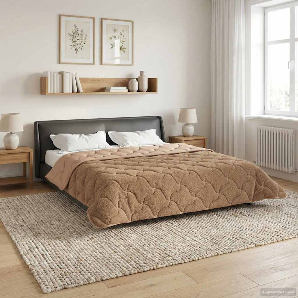 Winterbettdecke Gepolstert Anthrazit 135 x 200 cm