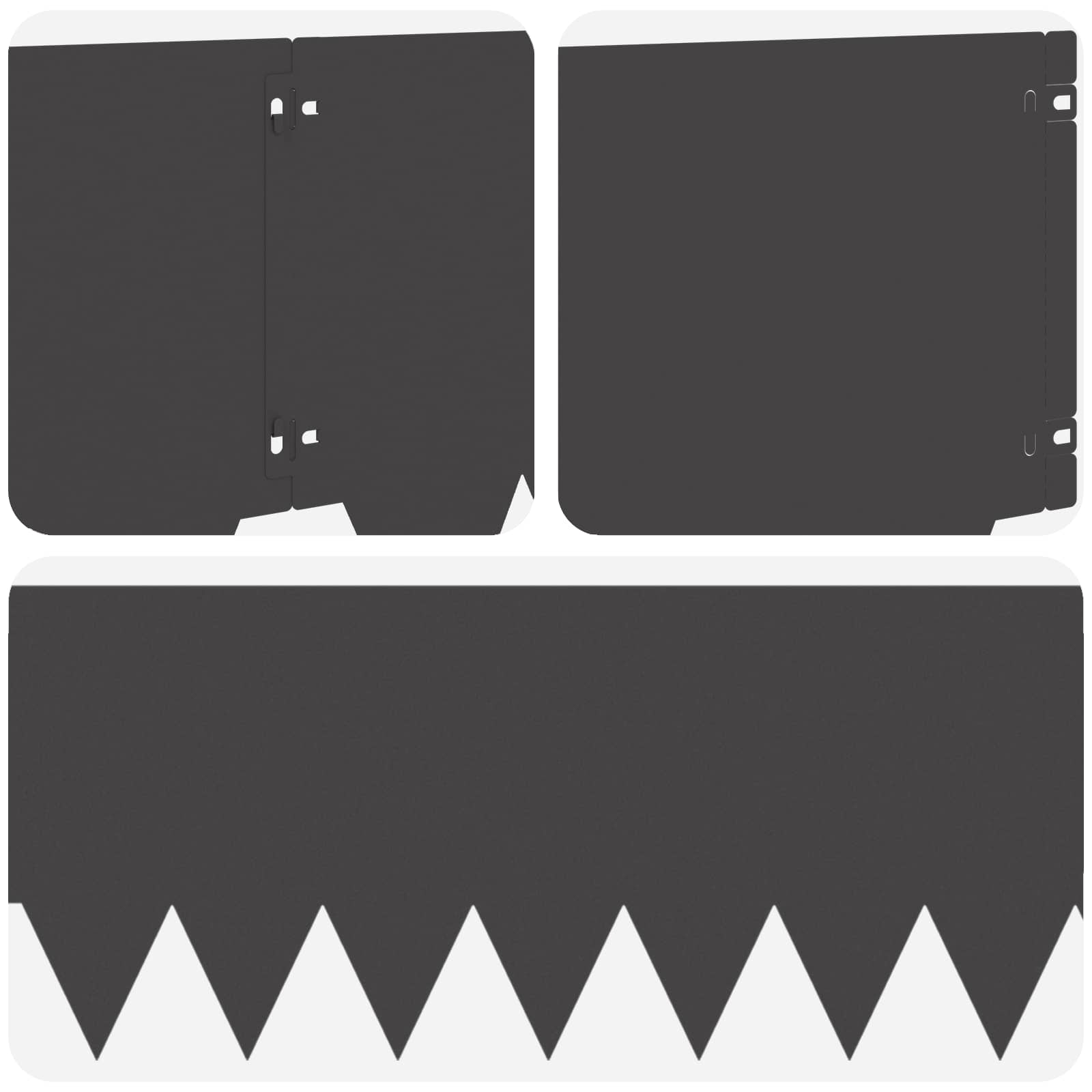 Raseneinfassung 10 pcs Länge Höhe 103 x 15 cm Stahl Schwarz
