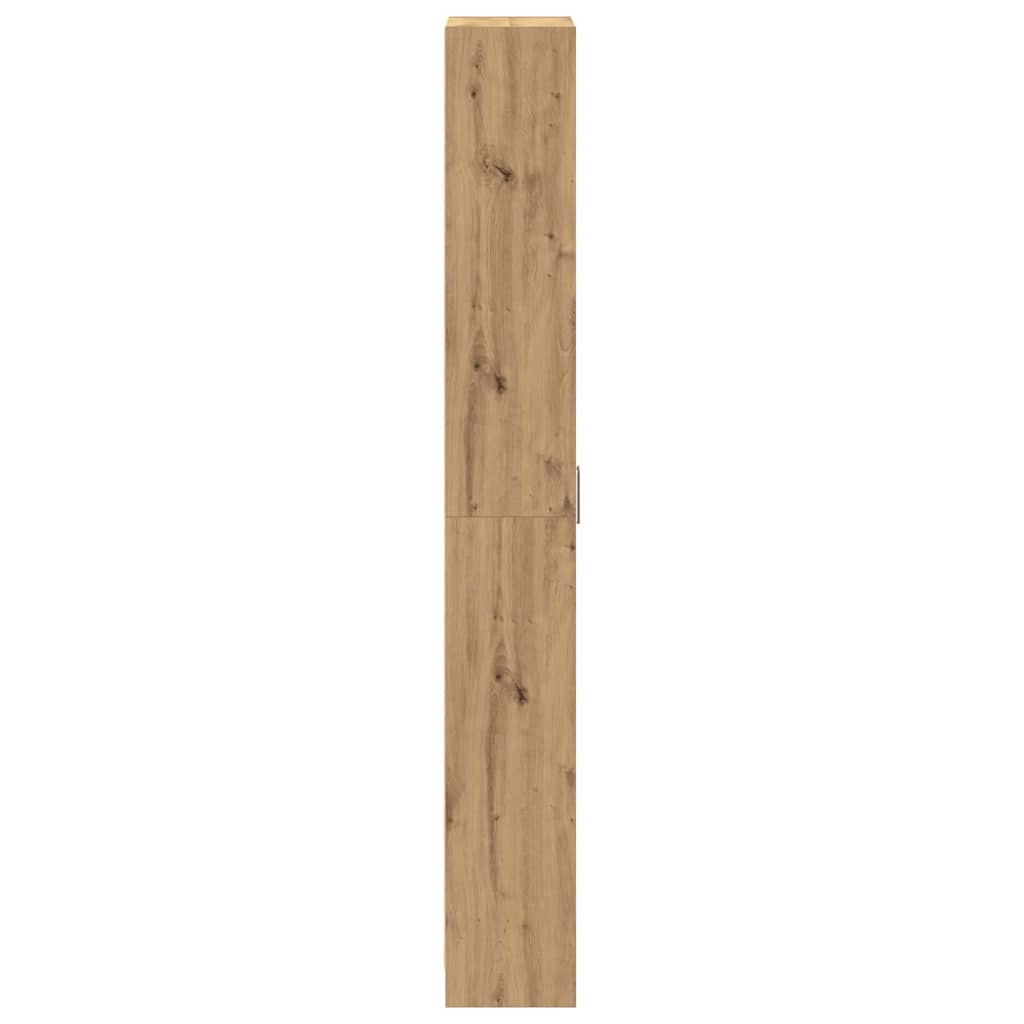 Kleiderschrank mit Regal Schwarz Eichen-Optik 55 x 25 x 189 cm