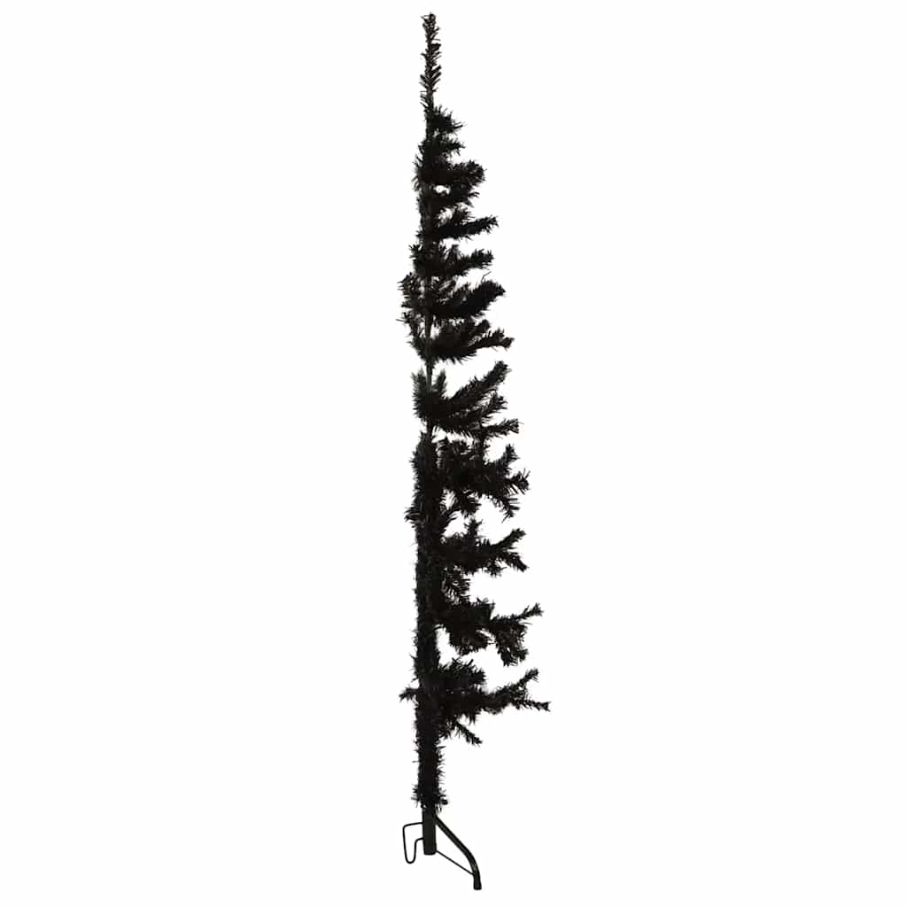 Künstlicher Halb-Weihnachtsbaum mit Ständer Schlank Weiß 180 cm