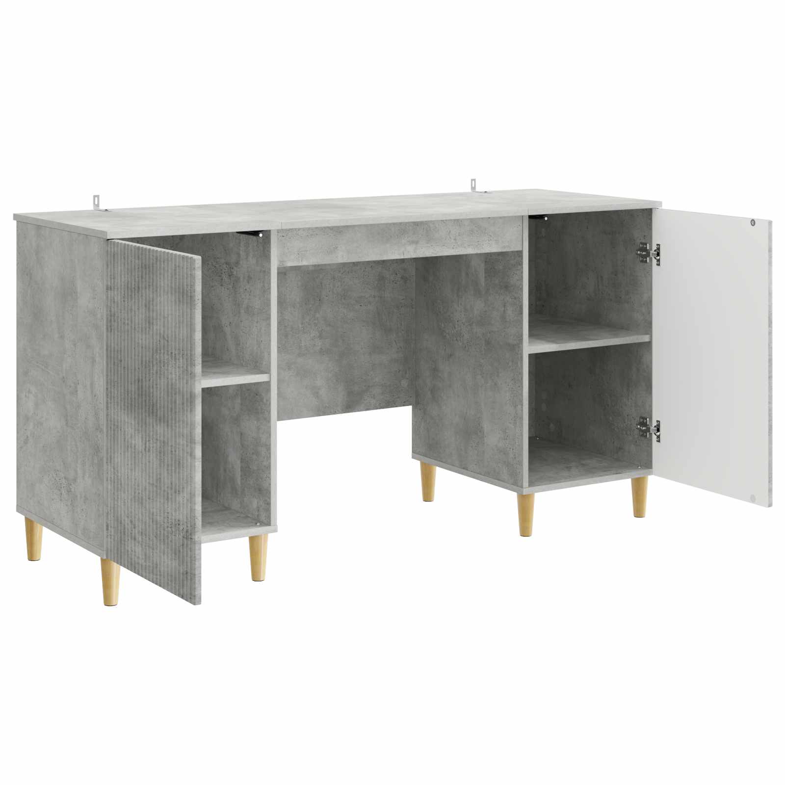 Schreibtisch mit Regal Schwarz 142,5 x 50 x 75 cm Holzwerkstoff