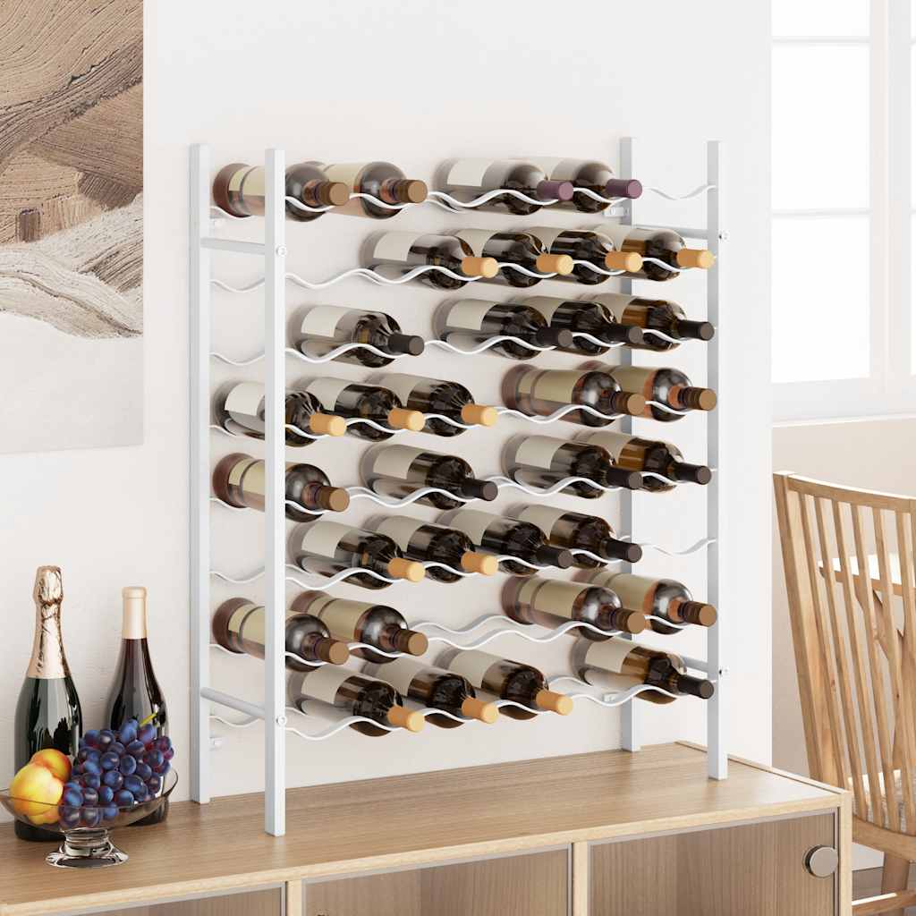 Weinregal für 48 Flaschen Schwarz Metall