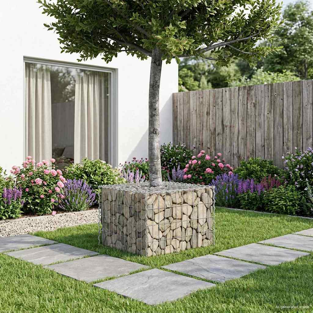 Gabionen Hochbeet Silber