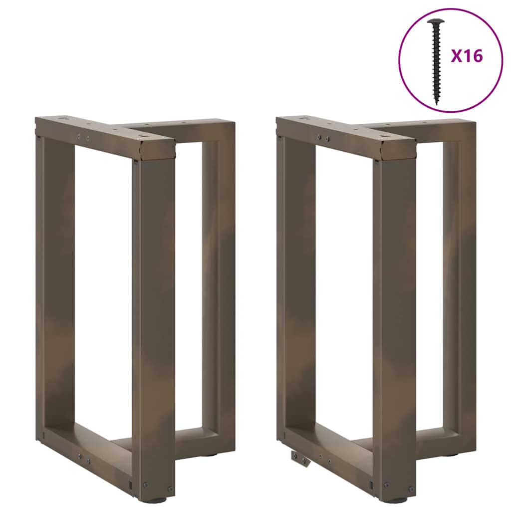 Couchtischbeine T-Form 2 Stk. Schwarz 30x25x(30-31) cm Stahl
