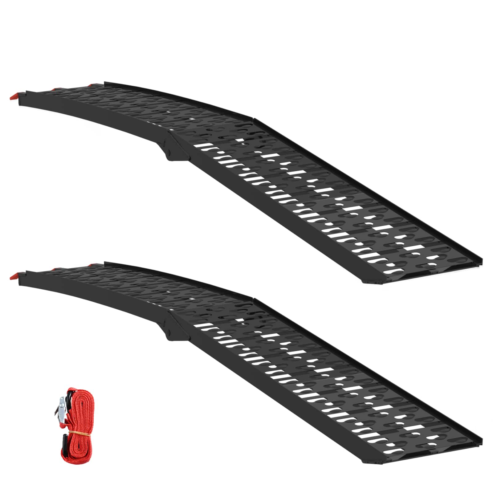 Zusammenklappbare Motorradrampe 340 kg pro Rampe 2 Stk. Silber
