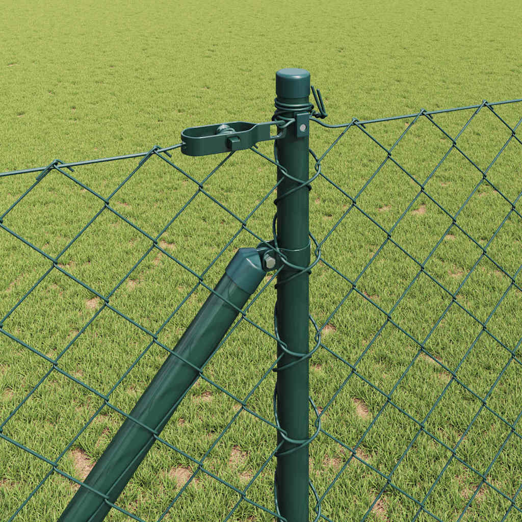 Outdoor Kettenglied-Zaun Erdfixierung 10 x 0,4 m Grün Netz