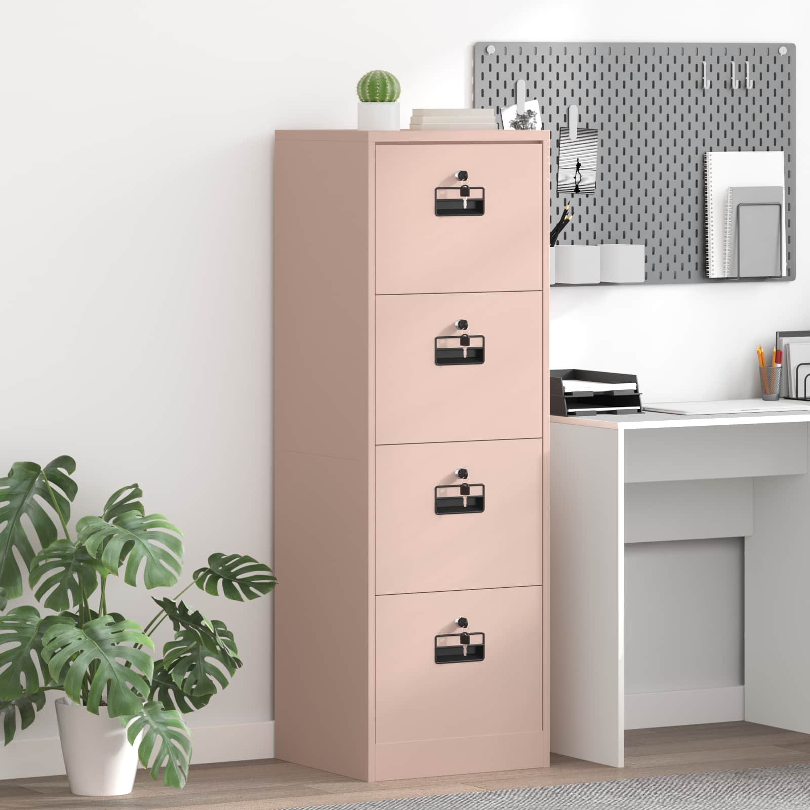 Aktenschrank 2 pcs Schwarz 44 x 50 x 139 cm Kaltgewalzter Stahl