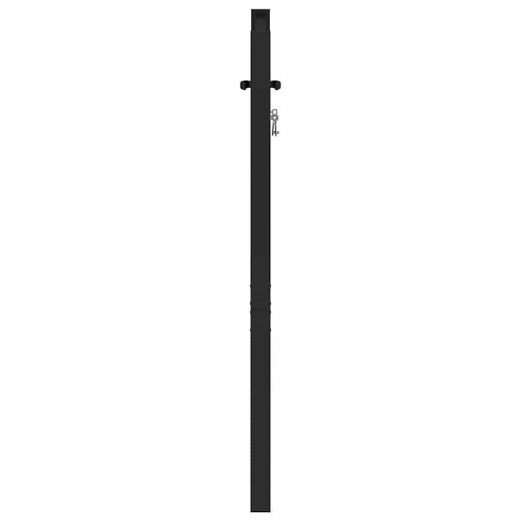 Gartentor Abschließbar Schwarz 100x100 cm Aluminium